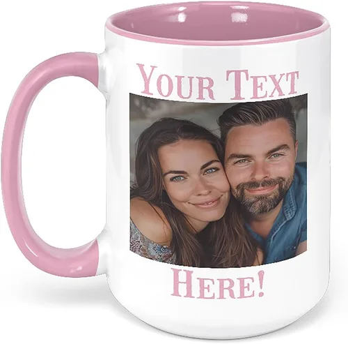 Miniatura 28 de Taza de café de cerámica negra personalizada de 11 onzas con texto, mensaje, tu texto aquí, nombre, DYE Taza para Cafe personalizadas, con foto