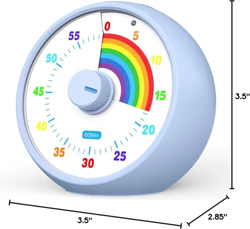 Miniatura 8 de Temporizador visual para niños, temporizador de cuenta regresiva de 60 minutos para aula, oficina, cocina, temporizador de escritorio, herramientas