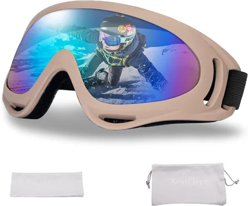 Miniatura 13 de SooGree Gafas de esquí para Hombres Mujeres Niños Jóvenes Niños o Niñas Gafas de nieve para snowboard Gafas de esquí resistentes al viento y al