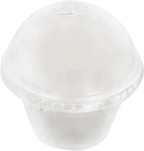 Miniatura 7 de Efavormart - Paquete de 50 tazas de plástico transparente de 7 onzas con tapas de cúpula, pudín y cuencos de frutas para eventos y concesiones a