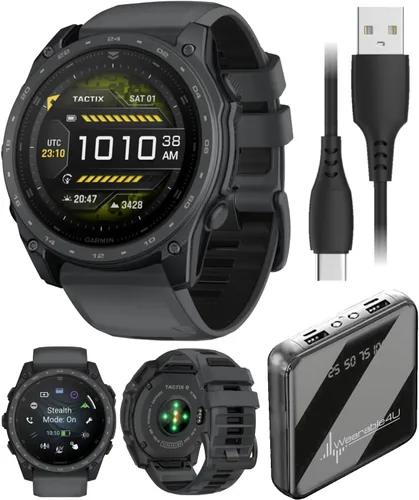 Miniatura 13 de Garmin Tactix 8 Cerakоtе de 2.008 in, reloj inteligente táctico con GPS premium, pantalla AMOLED, solucionador de balística aplicada, paquete
