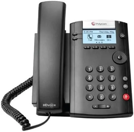 Polycom VVX 201 2-Line PoE Business Media Phone (2200-40450-025) - Fuente de alimentación no incluida (renovado)
