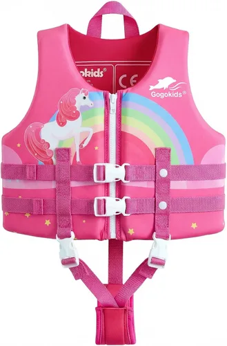 Miniatura 11 de Gogokids Chaleco de natación para niños de 2-3-4-5-6-7-8-9 años, flotadores de piscina para niños de 30-50-70 libras, flotabilidad para niños
