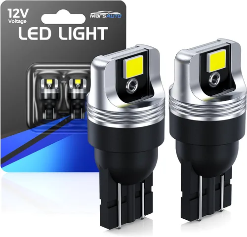 Miniatura 17 de Marsauto 194 Bombilla LED amarilla, 168 T10 2825 W5W 3525 Juego de chips brillante 9-36V Reemplazo de bombilla para luces de matrícula, luz