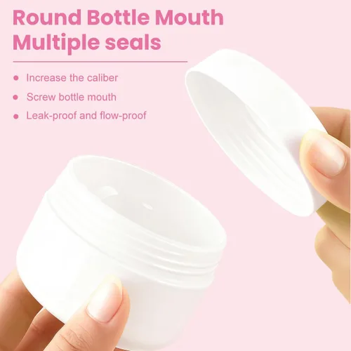 Miniatura 5 de Tarro de plástico blanco de 8 onzas (8.82 oz) con tapa de cúpula recargable, tarros cosméticos de maquillaje, crema facial vacía, bálsamo labial