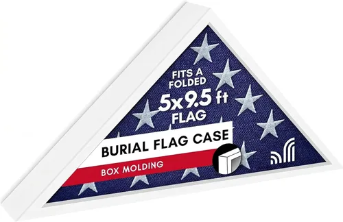 Miniatura 11 de Americanflat Vitrina grande de bandera – Se adapta a banderas de entierro plegadas de 5 x 9.5 pies – Colección Silhouette – Caja de exhibición