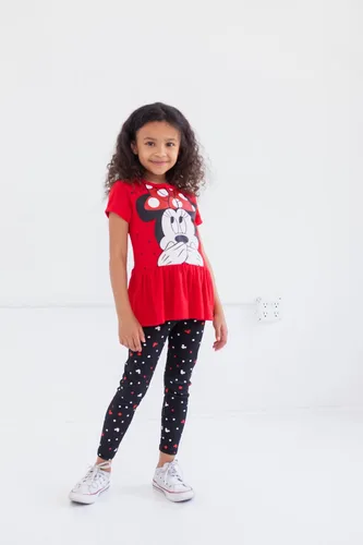 Miniatura 2 de Disney Minnie Mouse - Conjunto de camiseta y leggings para bebés y niños grandes (12 meses - 14-16)