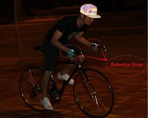 Miniatura 7 de QEPAE Guantes de ciclismo con almohadilla de gel luminosa sin dedos, guantes Crossfit para montar en la noche segura, ciclismo, senderismo, spinning