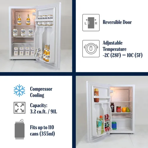 Miniatura 4 de Refrigerador Modelo – Mini refrigerador para cocina, dormitorio, oficina, dormitorios, cuarto, almacenamiento fresco para vino, bebidas, bebidas