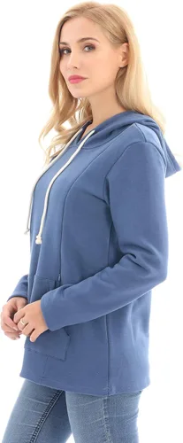 Miniatura 31 de Bearsland - Sudadera de lactancia y maternidad para mujer, con bolsillos y capucha