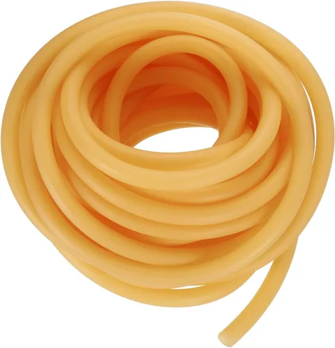 uxcell Tubo de goma de látex natural, 1/4 pulgadas de diámetro interior x 3/8 pulgadas de diámetro exterior de 32.8 pies, manguera de goma elástica