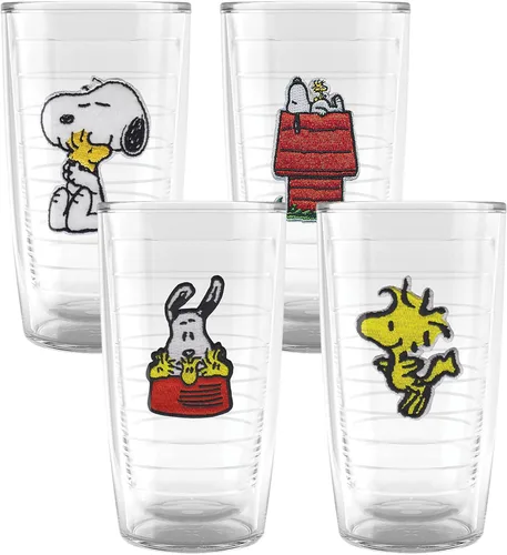 Miniatura 16 de Tervis Colección Best Buddies de Peanuts Snoopy Casa de Woodstock Hecho en Estados Unidos Vaso de viaje aislado de doble pared mantiene las bebidas