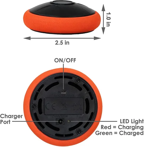 Miniatura 3 de Discos y paletas de hockey de aire, discos flotantes recargables para cualquier superficie plana, incluyen un cable de carga y discos electrónicos