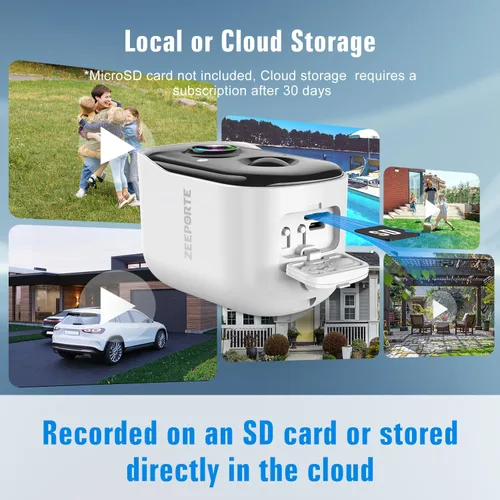 Miniatura 9 de Cámaras de seguridad inalámbricas para exteriores, cámaras 2K para seguridad en el hogar con visión nocturna a color, almacenamiento SD/nube, mayor