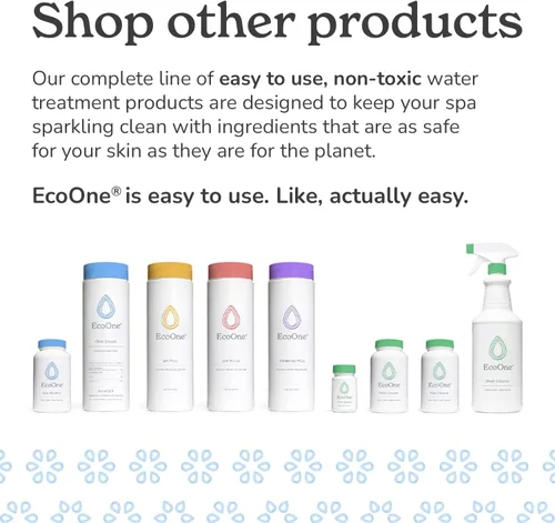 Miniatura 6 de EcoOne Spa Mensual Tratamiento de Spa Suave y Natural Limpiador Acondicionador para Tina de Hidromasaje, Piscina y Spa Limpiador para Tina