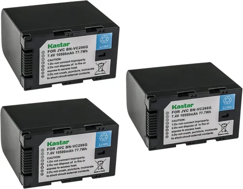 Miniatura 5 de Kastar Paquete de 1 batería de iones de litio BN-VC296G 7.4V 10500mAh de repuesto para batería JVC BN-VC264G BN-VC296G, JVC AA-VC20 AA-VC20E