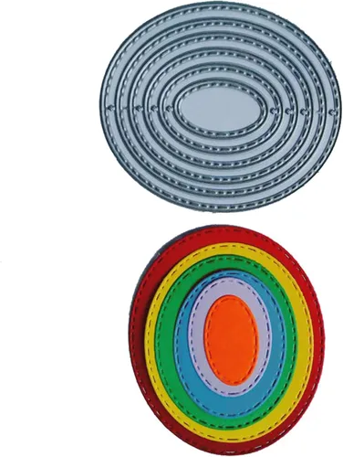 Miniatura 2 de Troqueles para álbumes de recortes, juego de red de marco de capas, troqueles de corte de metal para hacer tarjetas, plantilla de manualidades