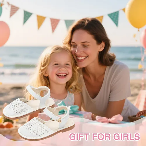 Miniatura 105 de THEE BRON Sandalias cómodas para niñas, zapatos para niños, sandalias rellenas