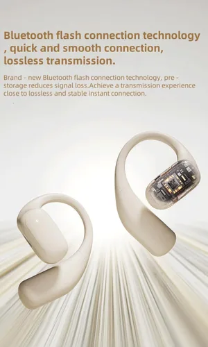 Miniatura 8 de Auriculares de oreja abierta, auriculares sobre la oreja con ganchos ergonómicos para las orejas, auriculares Bluetooth 5.4, 36 horas de tiempo