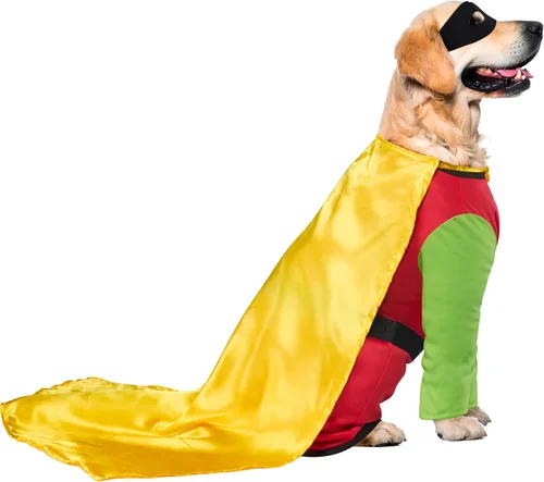 Miniatura 7 de Disfraz Rubies Costume Company de Robin de DC Comics para perro grande, 2x, Rojo