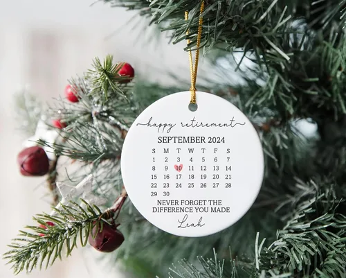 Miniatura 2 de Regalos de jubilación para hombres y mujeres, adorno de Navidad 2024, nunca olvides la diferencia que hiciste, regalo de agradecimiento