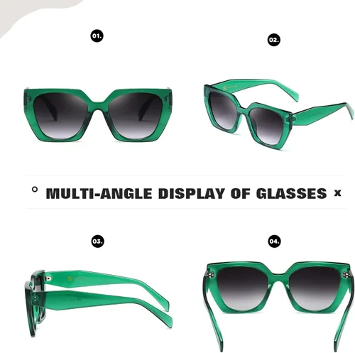 Miniatura 16 de Gafas de sol retro para mujer y hombre, cuadradas, modernas, modernas, modernas, con protección UV, parasol