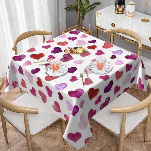 Miniatura 13 de BETGINY 4th of July Tablecloth Square 60x60 Inch,White Red Blue Patriotic Stars Table Cloth,Stain Resistance Polyester American Independence Day
