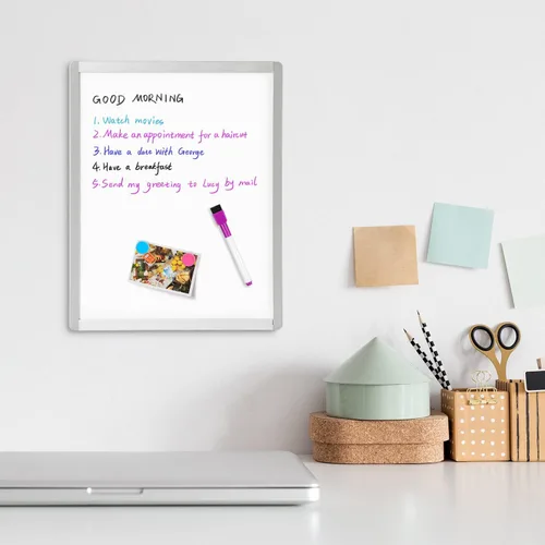 Miniatura 6 de VUSIGN Pizarra blanca pequeña de borrado en seco, pizarra blanca de 11 x 14 pulgadas para niños, estudiantes, nevera, casillero, mini pizarra