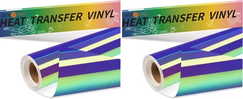 Miniatura 10 de HTVRONT Vinilo Holográfico de Transferencia de Calor - 12" x 6 pies HTV Holográfico para Camisetas, Sombreros, Vinilo Holográfico para Planchar