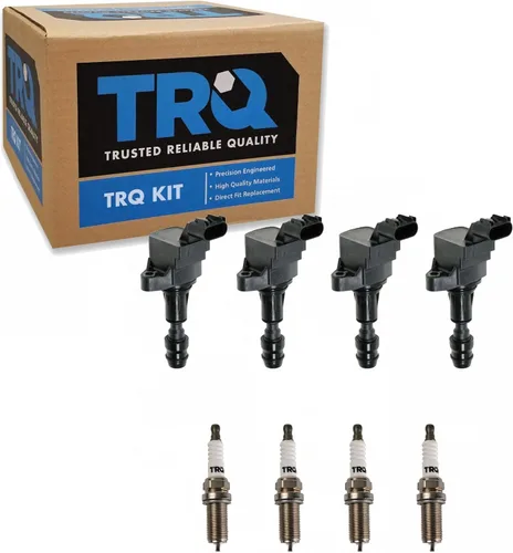 Miniatura 124 de Kit de Bobina de Encendido y Bujía TRQ 8 Piezas Bujías de Iridio Compatibles con Mercedes-Benz C250 2012-2015 y SLK250 2012-2015