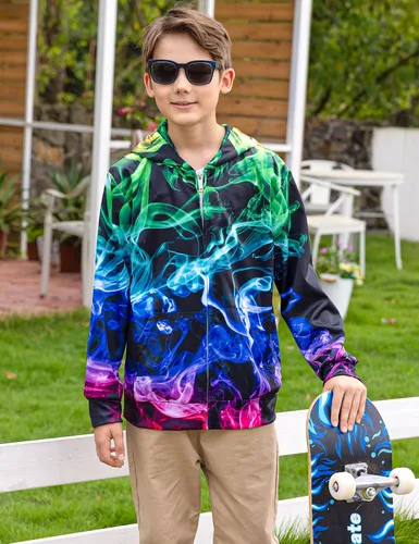 Miniatura 2 de Idgreatim 6-14T - Sudadera con capucha y bolsillos para niños y niñas