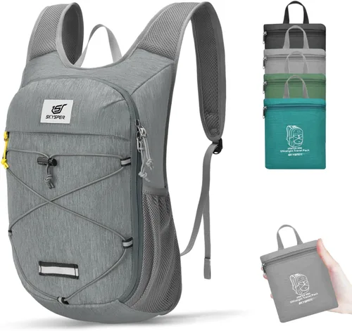 Miniatura 7 de SKYSPER Mochila de senderismo plegable - Mochilas de viaje transpirables pequeñas y ligeras de 10L/15L