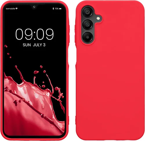 Miniatura 133 de kwmobile Funda compatible con Samsung Galaxy A23 4G / 5G - Funda de silicona TPU metálica suave y delgada - Rojo oscuro metálico