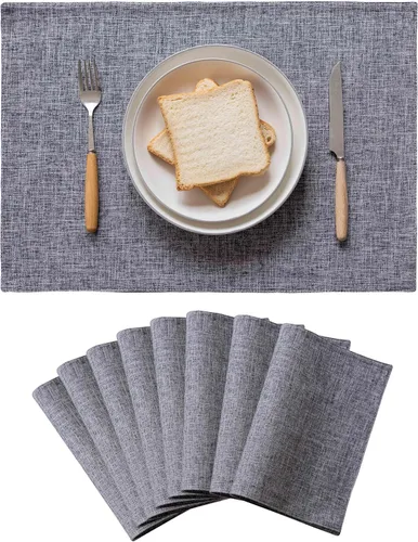 Miniatura 19 de Juego de 6 manteles individuales resistentes al calor para mesa de comedor y cocina de Home Brilliant, manteles individuales para mesa de comedor