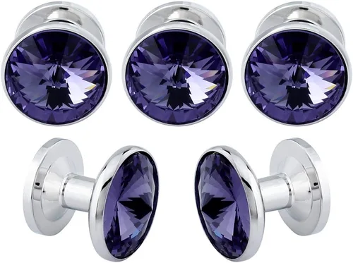 Miniatura 37 de HAWSON Gemelos para hombre con juego de tachuelas de camisa de 4/6 piezas, caja de regalo, joyería para hombre o accesorios para boda, fiesta