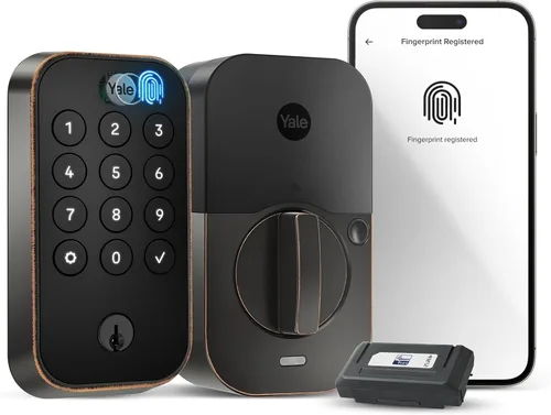 Miniatura 13 de Yale Assure Lock 2 Touch Cerrojo, Cerradura de puerta inteligente sin llave de ante negro con teclado de pantalla táctil conectado Z-Wave (ZW3)