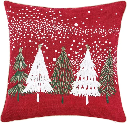 Miniatura 8 de C&F Home Almohada decorativa de mezcla de algodón de Navidad con adornos de árboles nevados de 13 x 20 pulgadas, diseño de copos de nieve