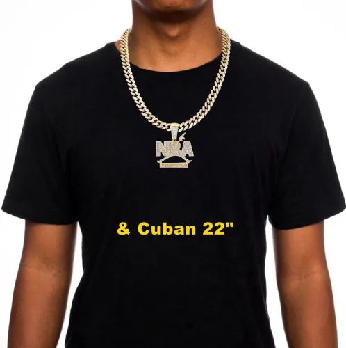 Miniatura 6 de Cadenas colgantes para hombre HH Bling Empire Iced Out Nba Youngboy de plata y oro. Collares de zapatos deportivos de diamante que nunca se rompe
