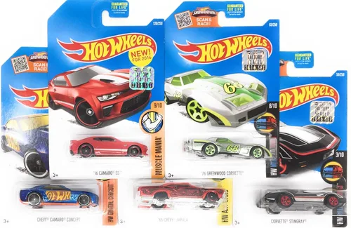 Miniatura 2 de Hot Wheels Muscle Car Madness - Juego de 5 unidades de fundición aleatoria con varios corbetas, Mustangs, Camaros, Chargers, GTO, Firebirds, Shelby
