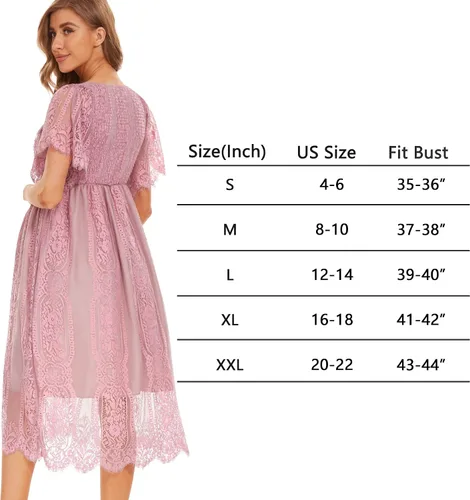Miniatura 6 de Vestido de maternidad de manga corta con cuello en V bohemio para baby shower, sesión de fotos, vacaciones, vestido de maternidad de lunares suizos