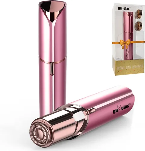 Miniatura 9 de Depilación facial para mujeres, removedor de vello facial eléctrico sin dolor para cara, labios, barbilla con 2 cabezales de repuesto Púrpura+2