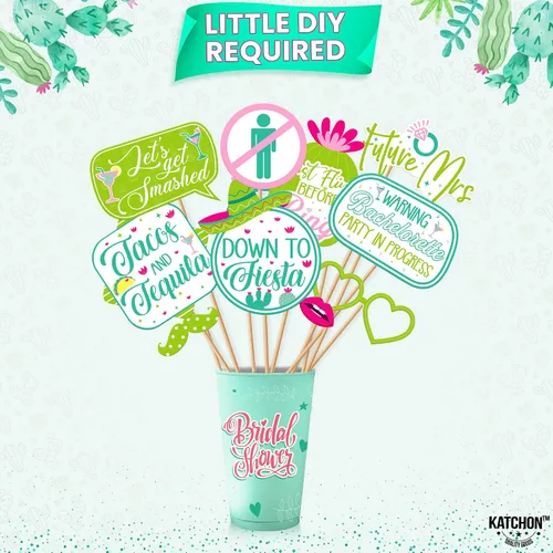 Miniatura 7 de KatchOn, Kit de accesorios para fotos de despedida de soltera, paquete de 35 Accesorios de cabina de fotos de fiesta mexicana para decoraciones
