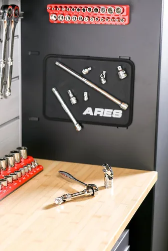Miniatura 6 de ARES 71270 - Juego de accesorios de 10 piezas, acero al cromo vanadio de alta calidad con acabado espejo, incluye adaptadores de enchufe