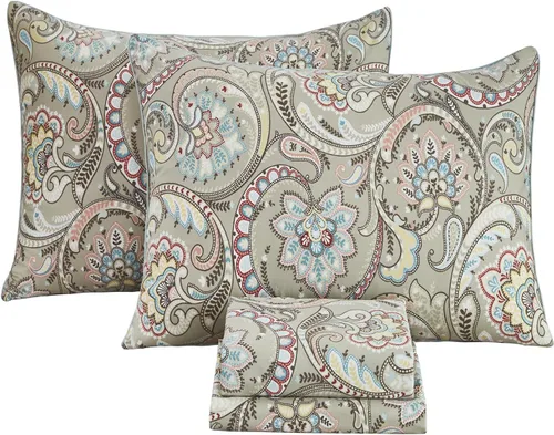 Miniatura 55 de FADFAY Juego de sábanas de rosas blancas, ropa de cama vintage floral de rosas, ropa de cama estilo rústico, 100% algodón egipcio percal, 800 hilos