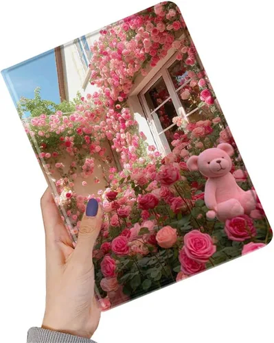 Miniatura 50 de kaidisen Funda de flores compatible con iPad de 9.7 pulgadas, 6ª y 5ª generación, iPad Air/Air 2, diseño de flores, ilustración floral con soporte