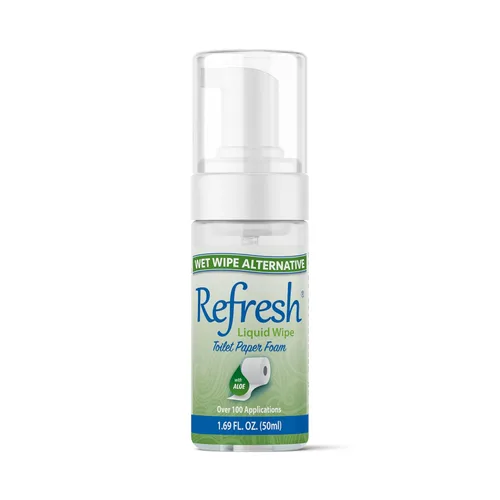 Refresh Liquid Wipe: Espuma de papel higiénico | Alternativa ecológica de toallitas húmedas desechables | Limpia y calma con hamamelis y aloe |