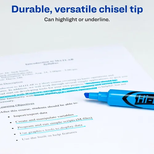 Miniatura 3 de Marcadores fluorescentes para escritorio HI-LITER, Azul claro