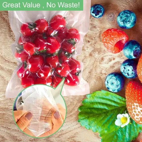 Miniatura 5 de O2frepak 400 Bolsas Selladoras al Vacío Tamaño Cuarto de Galón 8" x 12" Sin BPA y Prevención de Perforaciones, Bolsas de Congelador con Sellado al
