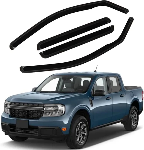 Miniatura 20 de Protectores de lluvia in Channel para Jeep Grand Cherokee L 2021, 2022, 2023, 2024, 2025 2026, deflectores de viento laterales duraderos, viseras
