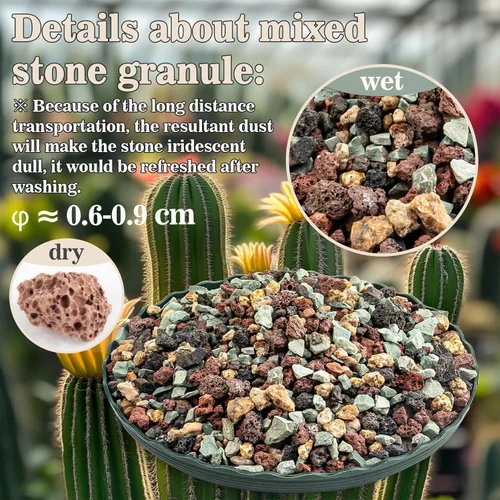 Miniatura 2 de Sukh Rocas Horticulturales para Suculentas de 2 Libras Mezcla de Bonsái Mezcla para Macetas de Suculentas Rocas de Lava Mezcla para Macetas
